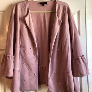 Lane Bryant Faux Pearl Sweatshirt Jacket sz 26/28